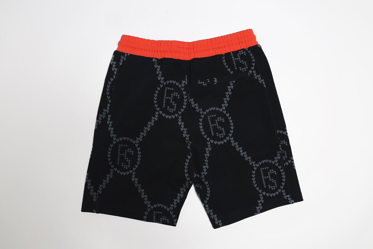 FS Intarsia Hearts Shorts (Black) by Fly Supply Co / Buddify