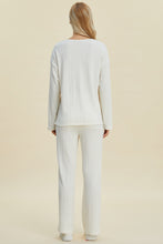 Double Take Full Size Cable-Knit Long Sleeve Top and Pants Set by Trendsi