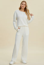 Double Take Full Size Cable-Knit Long Sleeve Top and Pants Set by Trendsi