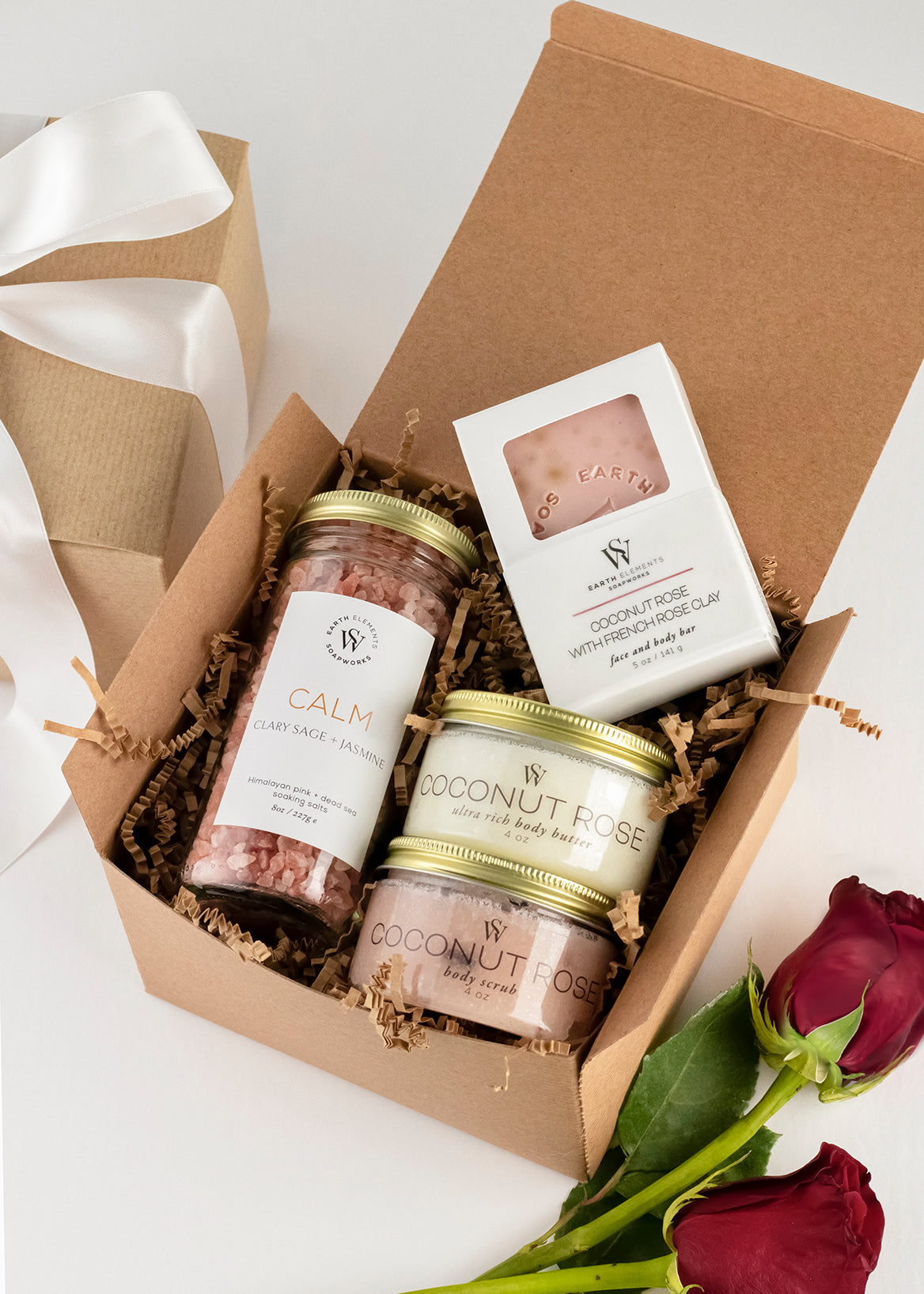 Coconut Rose Gift Set by Earth Elements Soapworks