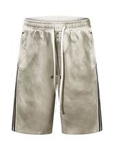 Men's Drawstring Shorts with Side Stripes by Trendsi