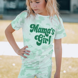 Girls Printed Letter Graphic Lounge Set For Young Girls by Trendsi