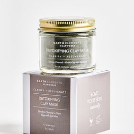 DETOX FACIAL MASK - BAMBOO CHARCOAL + SEA CLAY + SPIRULINA by Earth Elements Soapworks