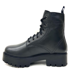 Mid-1970's Fashion Alice Black Heeled Combat Women's Boots by oobash / Buddify