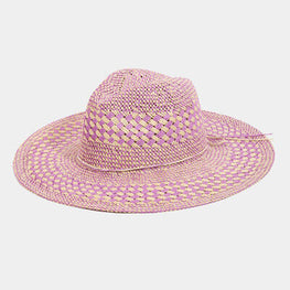 Fame Checkered Straw Weave Sun Hat by Trendsi