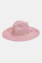 Fame Checkered Straw Weave Sun Hat by Trendsi