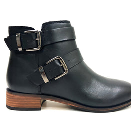 Tillie Black Stacked Bootie