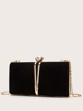 Red Rhinestone Party Clutch Bag For Women With Chain Strap by Shein