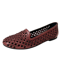 Ada Wine hand weaved ballerina by oobash