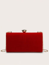 Red Rhinestone Party Clutch Bag For Women With Chain Strap by Shein