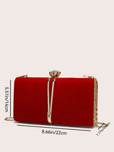 Red Rhinestone Party Clutch Bag For Women With Chain Strap by Shein