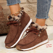 Casual Winter Lace-up Snow Boots Warm Plush Flat Shoes Women's Fleece Ankle Boot by CJ dropshipping