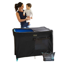 Travel Cot Blackout Canopy Air Permeable Mesh Blocks 94 Percent Of Light by SnoozeShade / Buddify