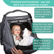 Deluxe for Infant Car Seats 0 to 9 Months Sun and Sleep Shade Blocks Up to 97.5 Percent of UV by SnoozeShade