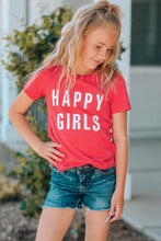 Girls Letter Graphic Short Sleeve T-Shirt by Trendsi
