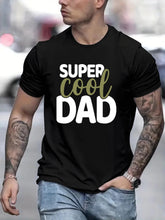 Super Cool Dad Father's Day Printed Men's Fashion T-shirt, Casual Pattern T-shirt, Short Sleeve Round Neck Top, Men's Summer Clothing, Men's Clothing by fashioncafee.com