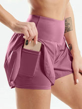 Pocketed High Waist Active Shorts by Trendsi