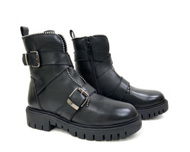 Billie Studded Lug Sole Boot by oobash / Buddify