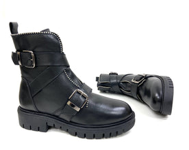 Billie Studded Lug Sole Boot by oobash / Buddify
