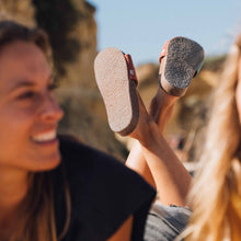'SUNSET' - Türkise Sandalen in Ocean, Weiß, Senf, Terracotta - vegan by Fünve / Buddify
