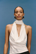 Indra Cowl Top Ivory Luxurious mid Weight Silky Blouse by KIANNA / Buddify