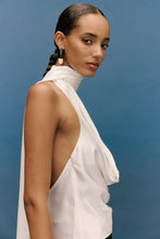 Indra Cowl Top Ivory Luxurious mid Weight Silky Blouse by KIANNA / Buddify