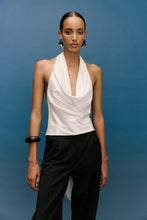 Indra Cowl Top Ivory Luxurious mid Weight Silky Blouse by KIANNA / Buddify