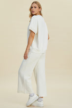 Double Take Full Size Pearl Detail Round Neck Top and Pants Set by Trendsi