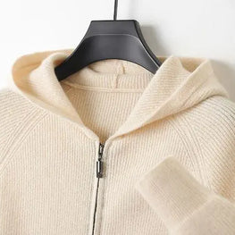 Wool Hooded Cashmere Casual Sweater by ZenDrop Shipping