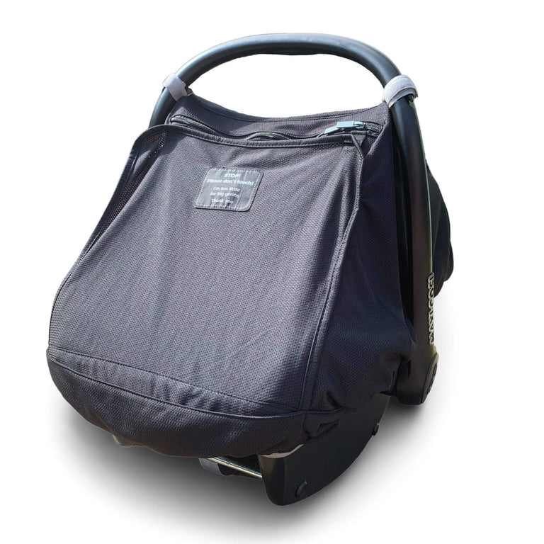 Infant Car Seat Sun and Sleep Shade for Group 0 and 0 Plus Blocks Up to 99 Percent of UV Rays by SnoozeShade
