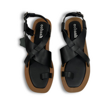 Indiana leather footbed cutout thong sandal by oobash / Buddify