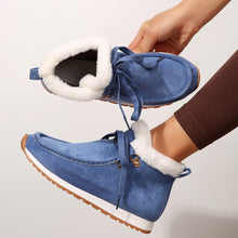 Casual Winter Lace-up Snow Boots Warm Plush Flat Shoes Women's Fleece Ankle Boot by CJ dropshipping
