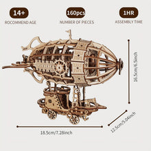 3D Wooden Airship Puzzle Model Kit by Infinite Steampunk / Buddify