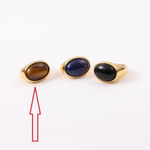 18k gold Plated Gemstone Signet Ring Lapis Lazuli by melomelo