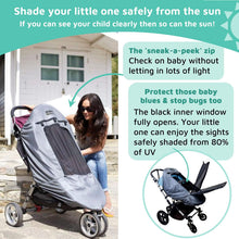 Plus Deluxe Premium Sunshade and Mosquito Net for Pushchairs Blocks 97.5 Percent UV and Supports Naps by SnoozeShade / Buddify