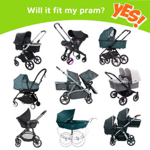 Original Pram Sunshade & Baby Sleep Aid, 99% UV Protection for Newborns - Safety Green trim by SnoozeShade