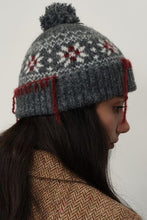 Seam Trim Geometric Knit Hat by Trendsi