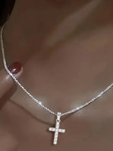 925 Sterling Silver Cross Necklace by Trendsi