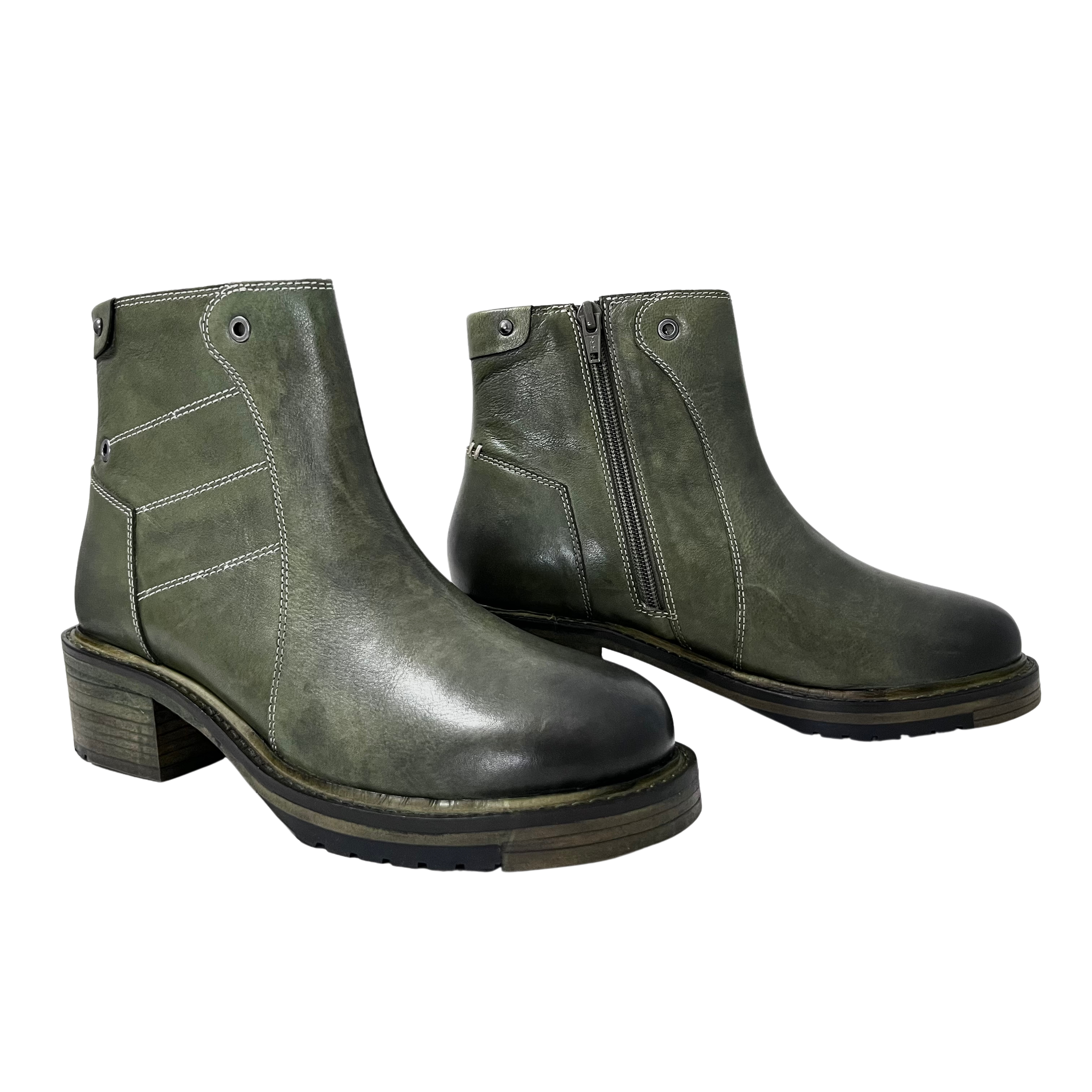 Journey Dip Dyed hand made Green Boot by oobash / Buddify