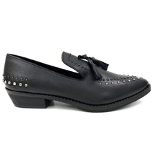 Bella Black Studded Mules by oobash / Buddify