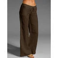 Wide Leg Women Loose Cotton Pure Color Elastic Waist Trousers Pants by Banggood Dropship