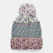 Contrast Thermal Hat with Pompom by Trendsi