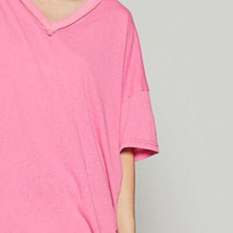 POL V-Neck Half Sleeve T-Shirt by Trendsi