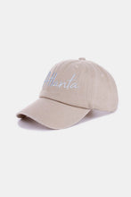 Zenana Washed ATLANTA Embroidered Baseball Cap by Trendsi