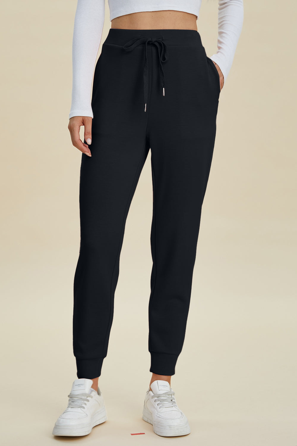 Basic Bae Full Size Air Scuba Drawstring High Waist Joggers by Trendsi