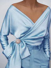 Surplice Long Sleeve Blouse by Trendsi