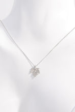 925 Sterling Silver Zircon Maple Leaf Necklace by Trendsi