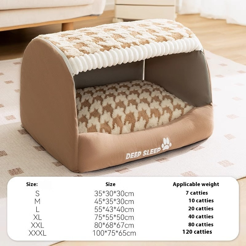 Optimize product title: Cozy Nest for Small and Medium-sized Dogs, Enhanced Warmth and Support by fashioncafee.com