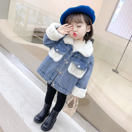 Cashmere Denim Jacket for Girls by fashioncafee.com