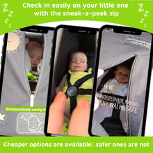 Original Pram Sunshade & Baby Sleep Aid, 99% UV Protection for Newborns - Safety Green trim by SnoozeShade